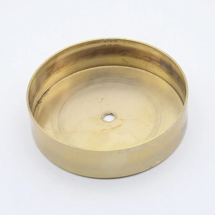 Pure brass lamp ancient chandelier arm fixed ceiling plate disc straight side flat cover floor lamp table lamp lighting fixture