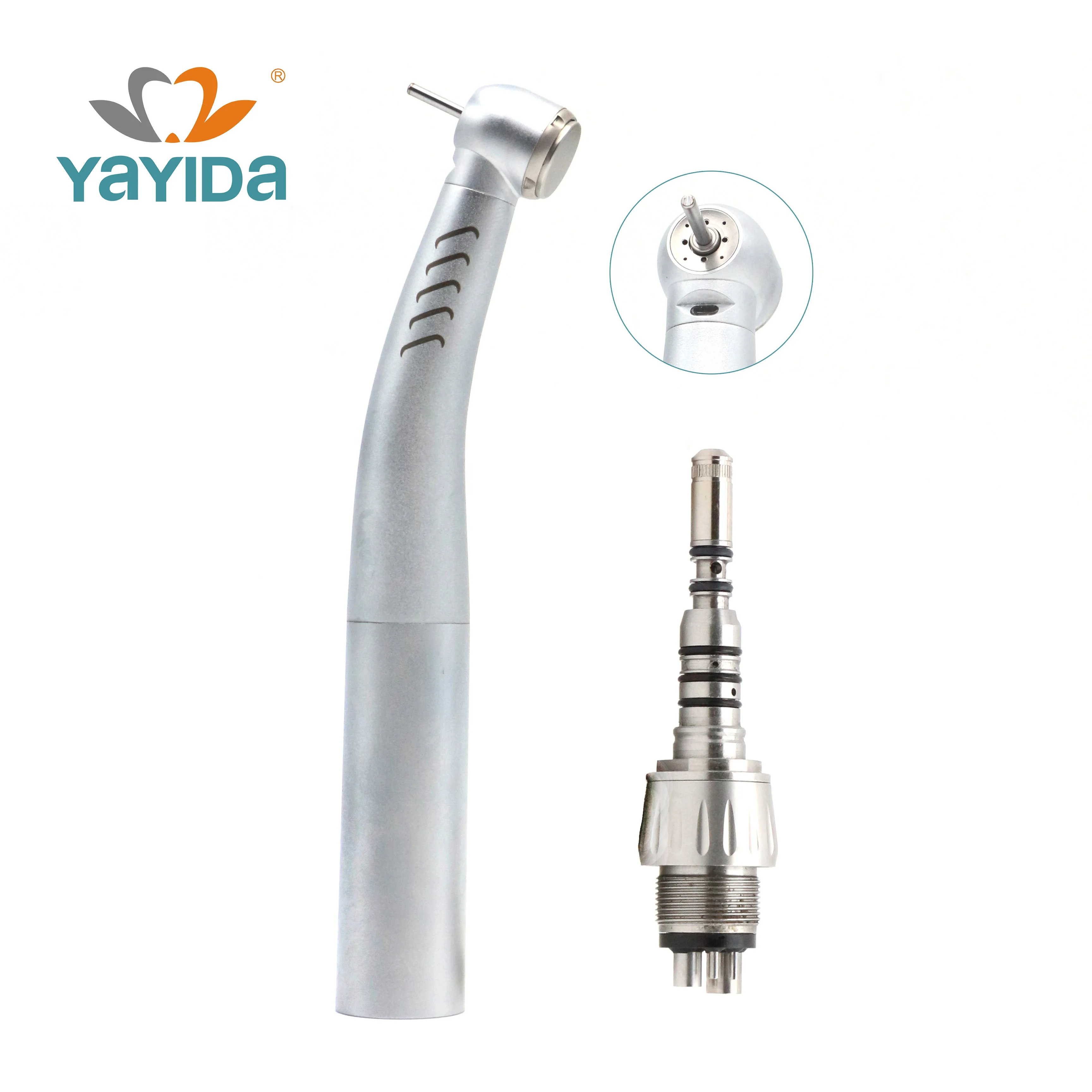 Dental laboratory equipment push button 4 water spray fiber optic dental handpiece