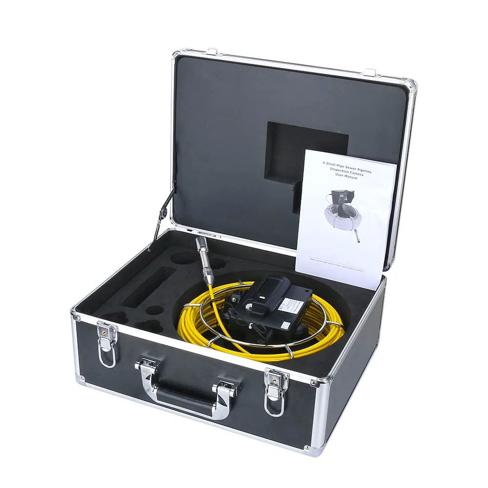 4.3 Inch DVR Video recording Handheld Industrial Pipe Inspection Video Camera 512Hz Auto balance Drain Sewer Pipeline Endoscope