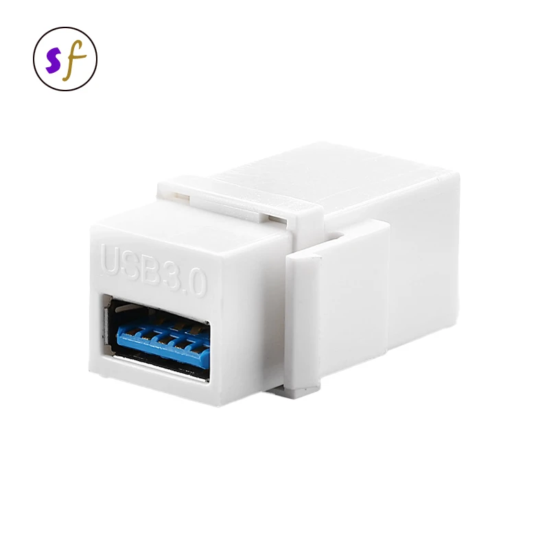Good Quality USB 3.0 Keystone Jack Inserts USB Adapters Female to Female Connector For Wall Plate Outlet