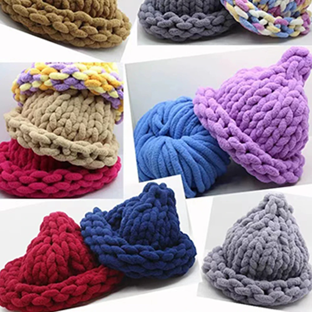 20mm Multi-Color Chunky Crochet Yarn Knitting Woven Blanket Core Strip Line Ice Strip Yarn for Craft DIY