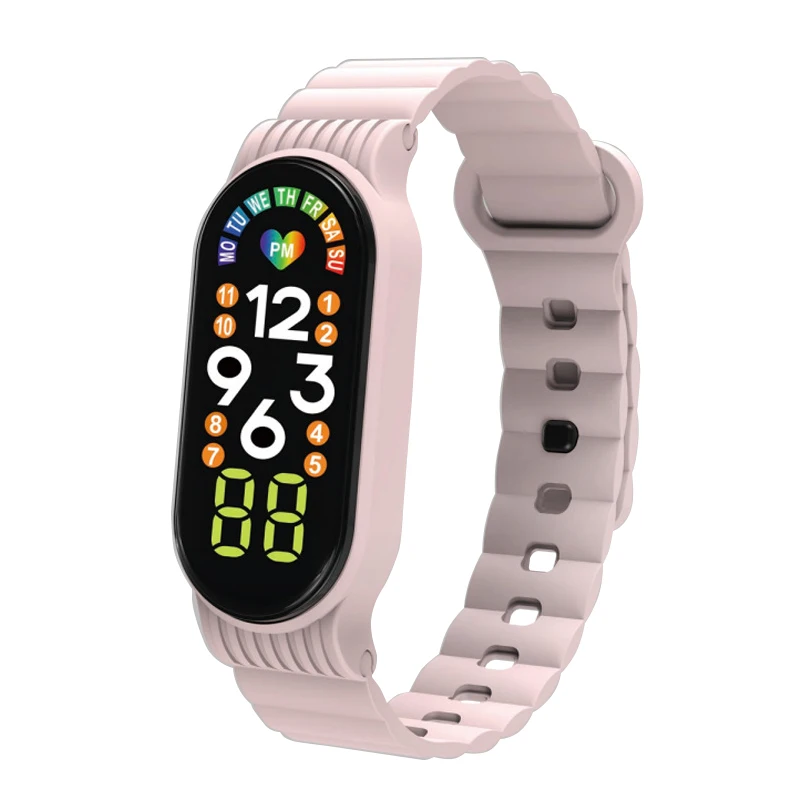 OEM Fashion Touch Screen led Watches Sports Plastic Band Day week digital Watches Reloj Hombre Led Digital Watch For Men