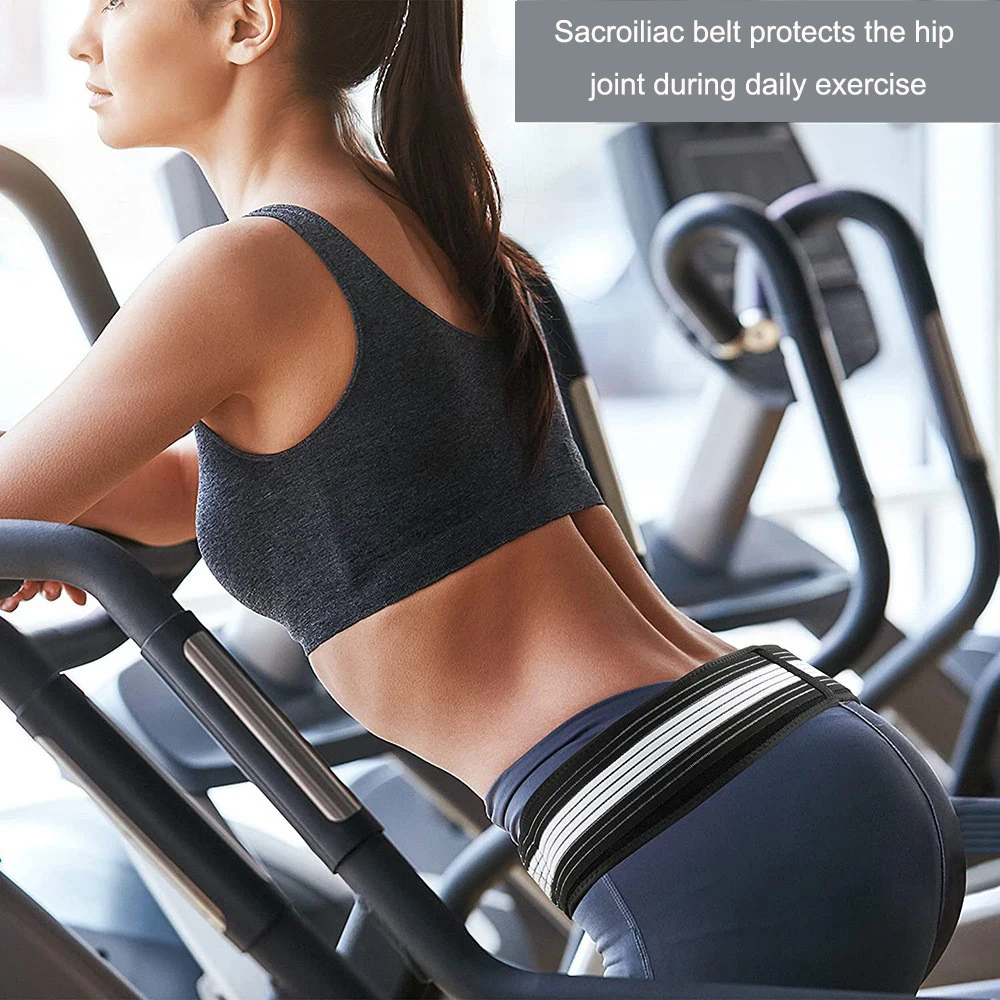 Unisex Neoprene Sacroiliac Si Joint Support Hip Belt Adjustable and Breathable Anti-Slip Pelvic Girdle for Adults