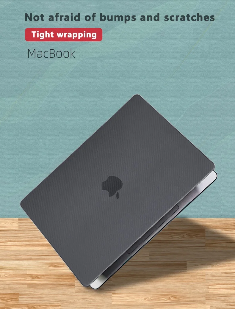 Высококачественный завод OEM твердый ПК углеродное волокно текстура Четырехугольная ЗАЩИТА Защита от падения Корпус для Macbook Air Pro 13 14 16