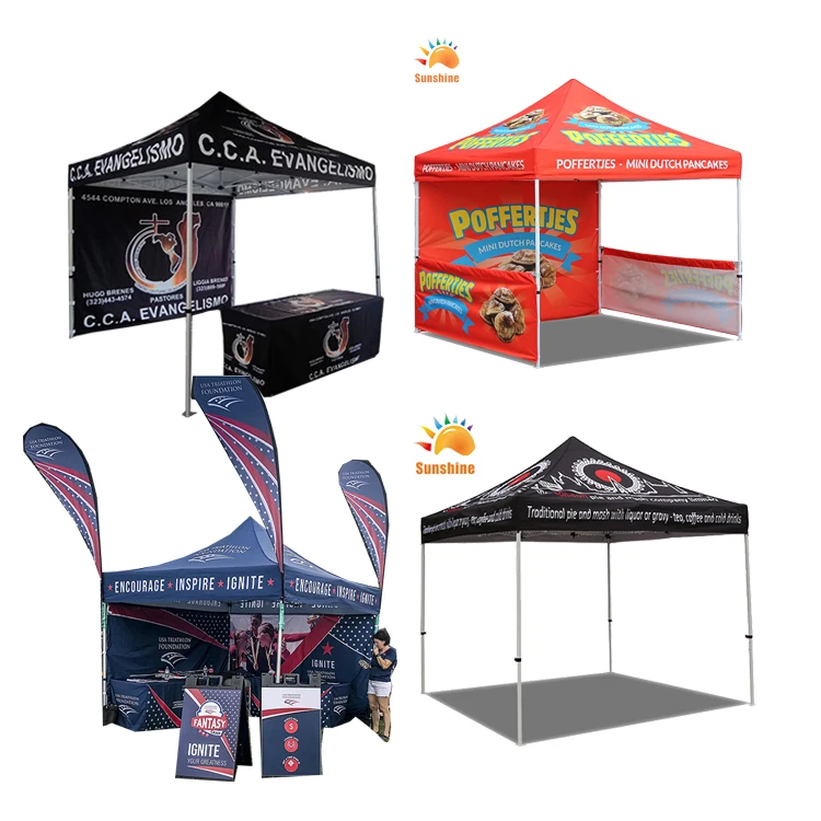 Sunshine 10x10 custom canopy Outdoor steel frame Event 3x3 Folding Gazebo advertising Canopy Tent for Trade Show