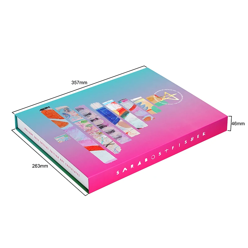 Custom Luxury Cosmetic Packaging Countdown Christmas Advent Calendar Box With Pop Tabs