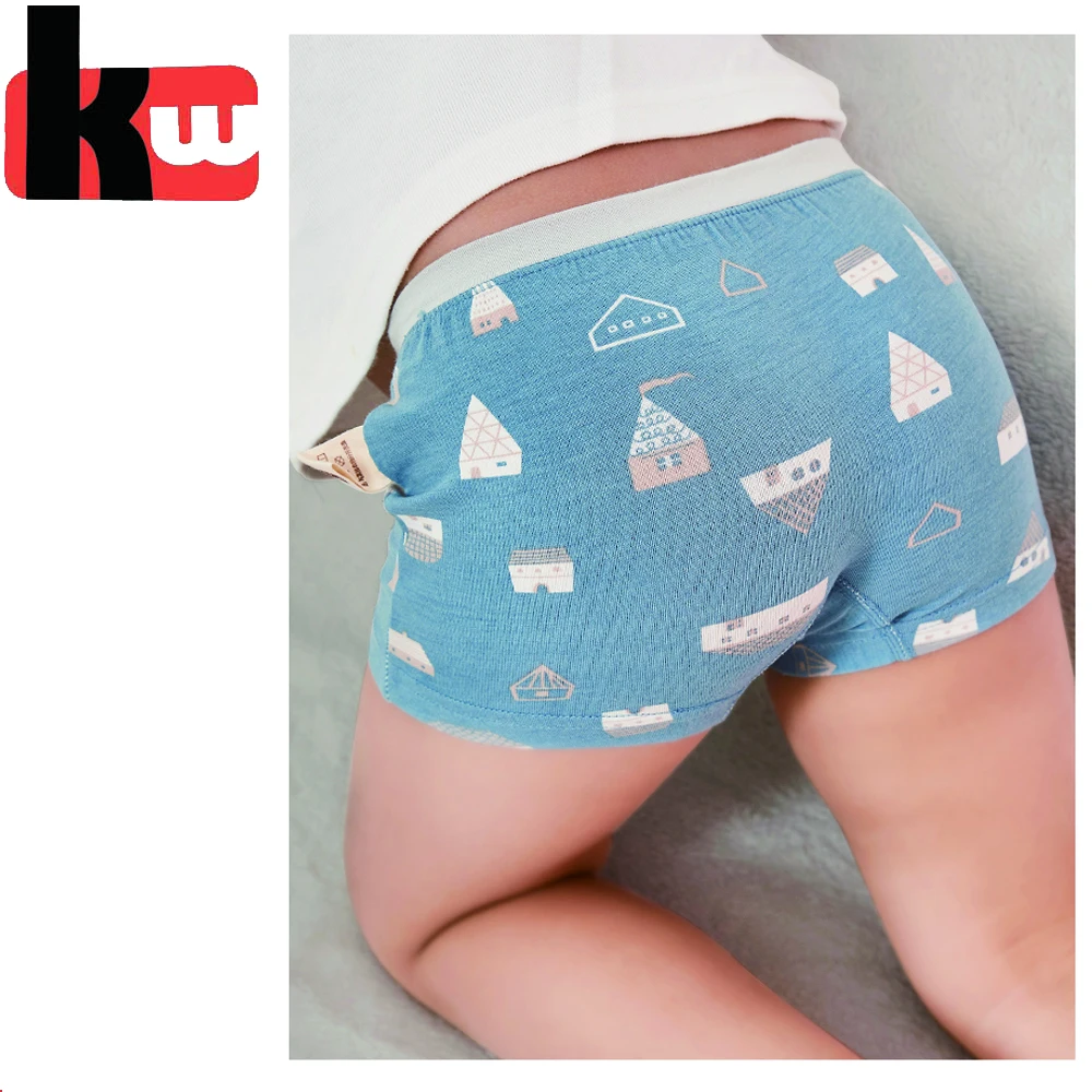 Factory high quality carton print boy underwear boxer briefs mix color 2-8Y young boy kid underwear