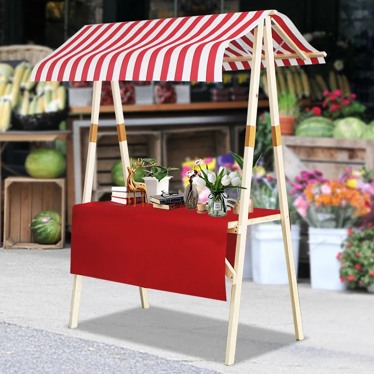 Wooden market stall portable market stall market stall display stands for street trading outdoor retail vendor st