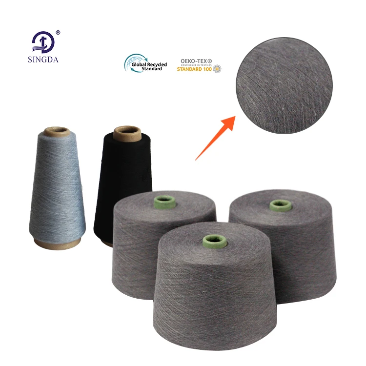 Шуйюань пряжа из полиэстера с 100% кольцом 20S/1 30S/1 короткая волоконная полиэфирная нить меланжевая вязальная для носков