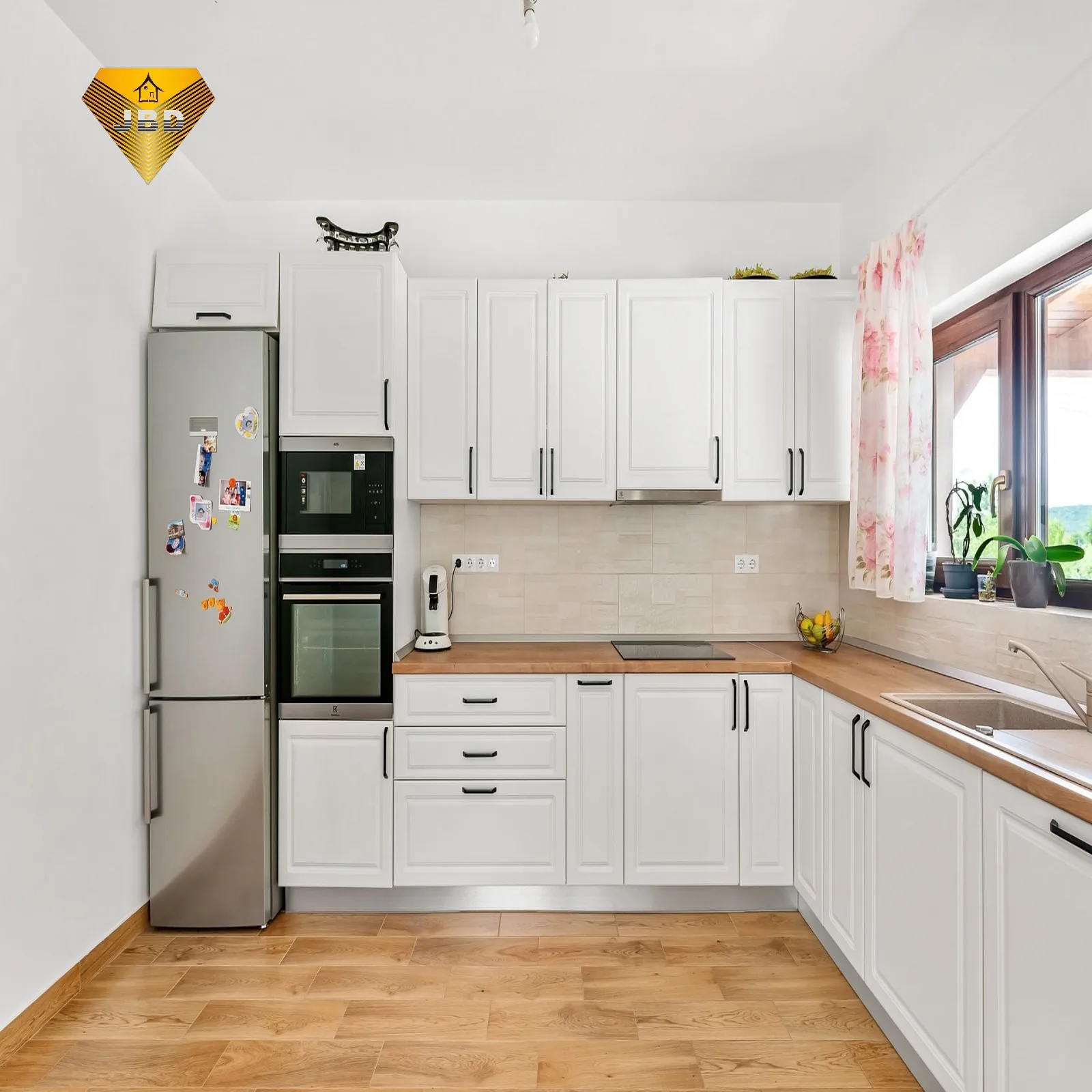 JBDhome Modern Home Multifunctional Cabinets Anti Scratch Waterproof High Island Villa Countertop Kitchen Cabinets