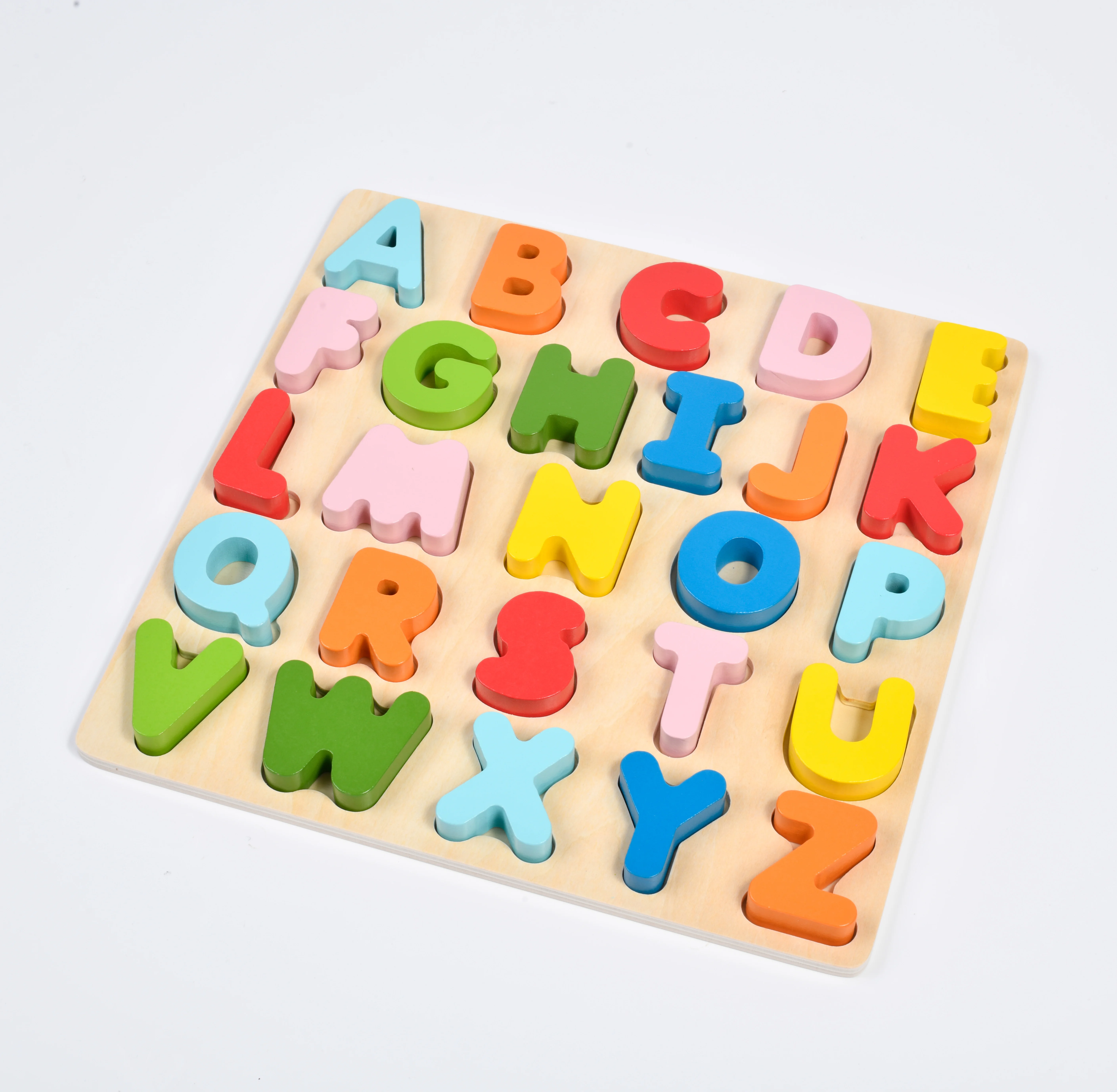 Wooden Alphabet Puzzle ABC Letters Sorting Board Blocks Montessori Matching Board Game Educational Early Gift for Preschool Kids