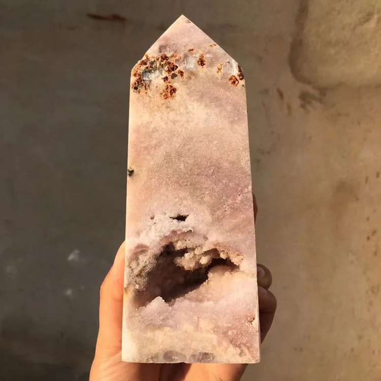 Natural Pink Amethyst Wands Towers Crystal Point For Feng Shui