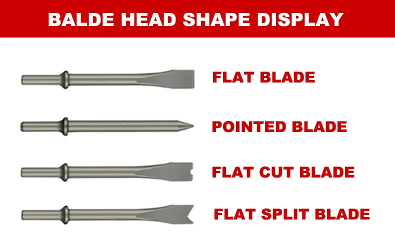 2200 Stroke BPM Long Barrel Pneumatic Shovel Quick-change Chisel Torsion Spring Retainer Pneumatic Air Hammer Drill