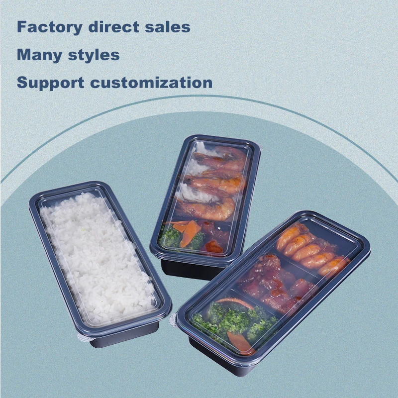 Manufacturers Rectangle Disposable PP Plastic Takeaway Food Packing Japan Style Lunch Box Container