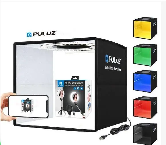 DS New Designs PULUZ 25cm Photo Light Box Photography with free 12 backdrops for Action Camera mini studio puluz