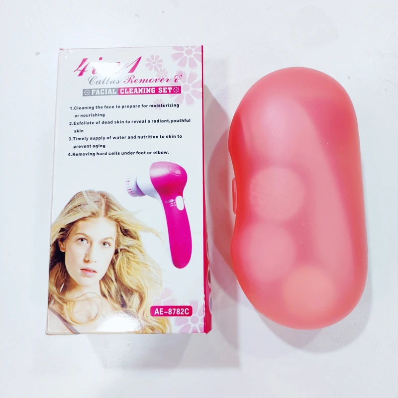 Face Scrubber 5 in 1 Face Cleansing Brush Electric Facial Exfoliator Silicone Exfoliating Skin Care Wash Face Cleaning Brush