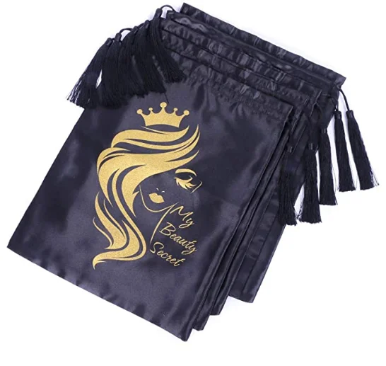 wholesale hair packaging boxes pillow hair bags hair extension bag with custom logo