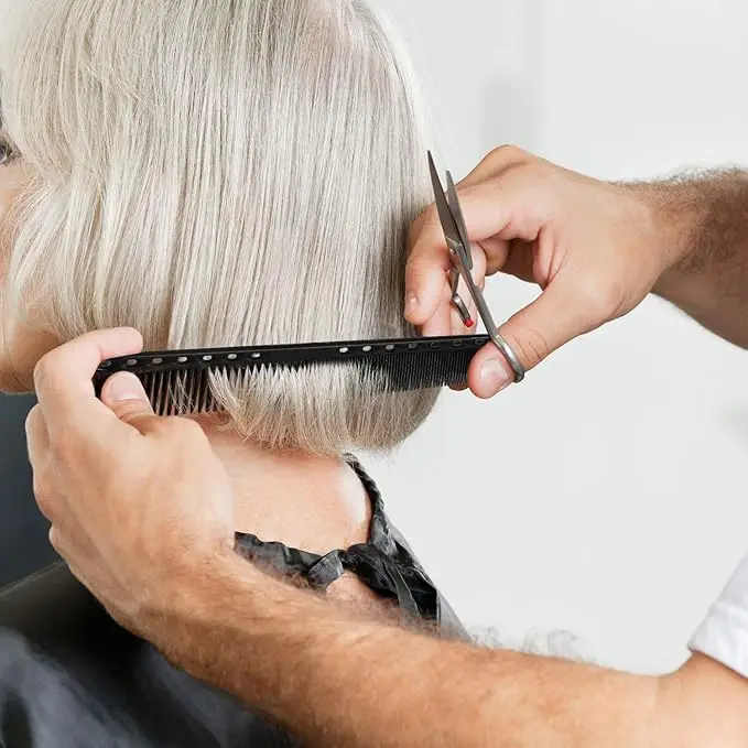 high quality wholesale salon plastic barber comb colorful barber hairdressing cutting hair comb with customized logo