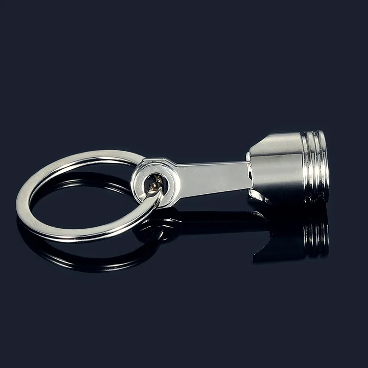 Newest Design Wholesale Gift Car Accessories Keychain Modified Engine Piston Shaped Metal Key Rings