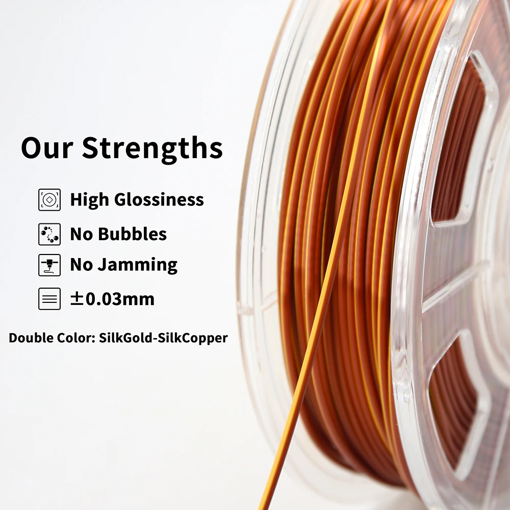 veeology 2 Colors in 1 3D Plastic Rods  Dual Color filament  magic color PLA 3d printer filament