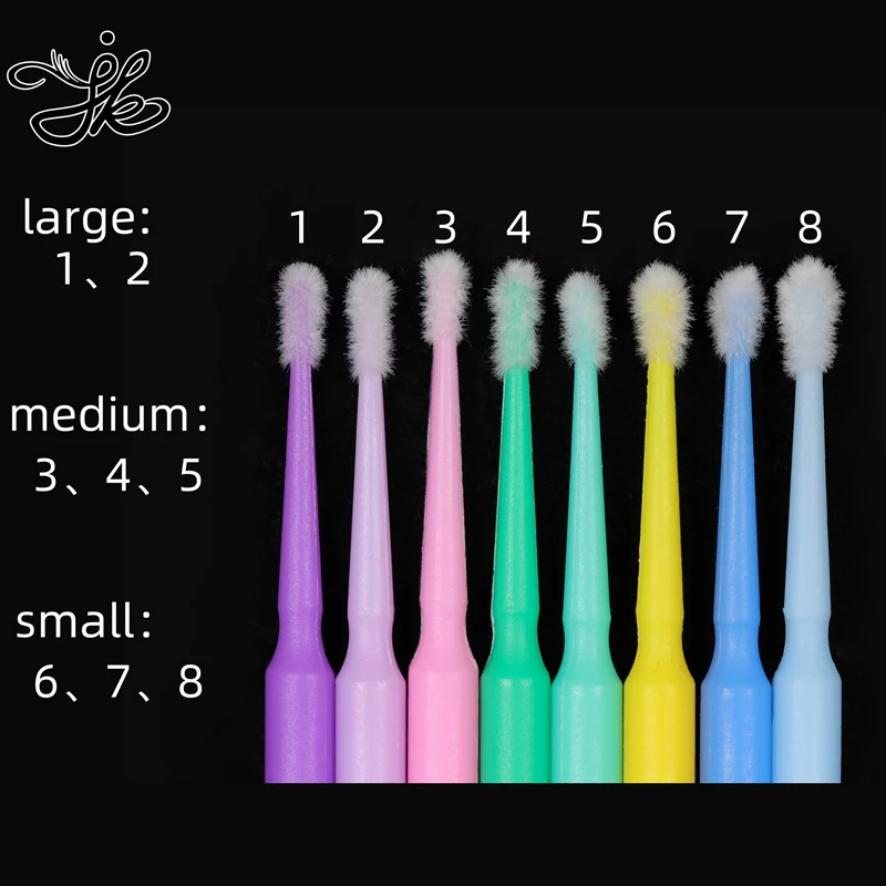  Одноразовая микрощетка Dental One цветная бледно-розовая щетка для ресниц микроаппликатор из