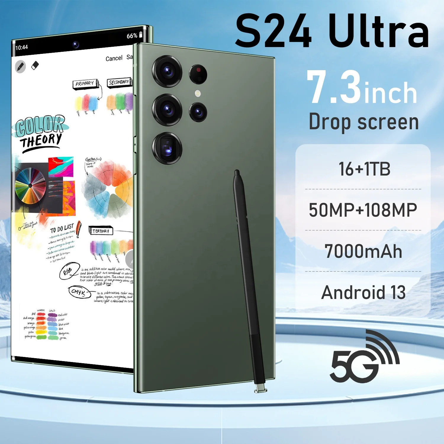 2024 New Cellphone S24 Ultra 16GB+1TB Smartphone 7.3 inch Android 13.0 Unlocked dual card 4G&5G Phones Mobilephone