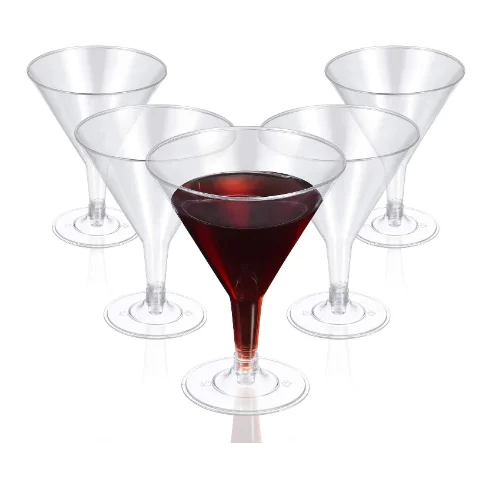 clear plastic wine martini glasses disposable dessert cocktail cup for weddings parties picnic suppliers
