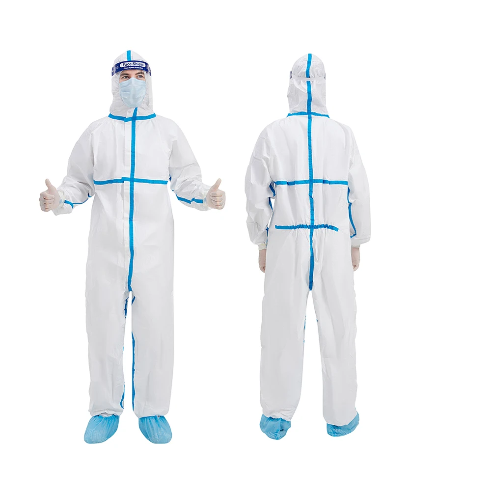 Factory Protection Chemical Protection Coverall Hazmat Type 3 4 5 6 Chinese Customized Designs Supplied