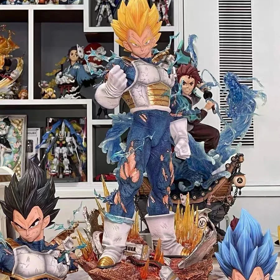 55 см Фигурка «Dragon Ball Z» большая светящаяся фигурка с тремя головками статуя figura de Vegeta ozaru подарок ручная декорация железнодорожная доставка