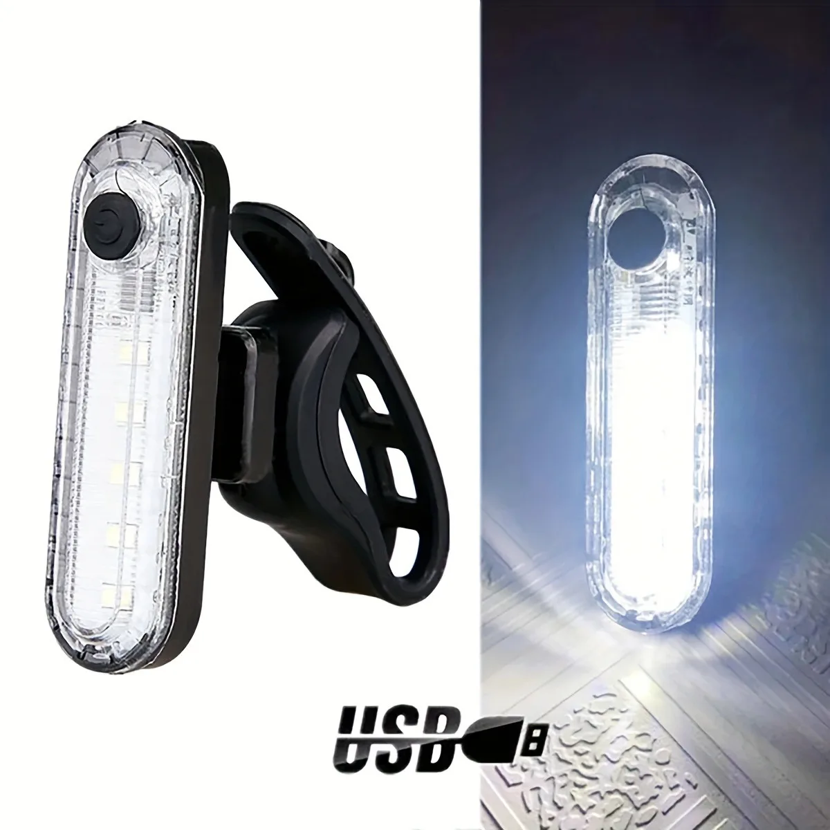 USB Charging COB Tail Light for Outdoor Cycling New High Brightness Safety Warning Accessory LED Mounts Rear Battery Powered