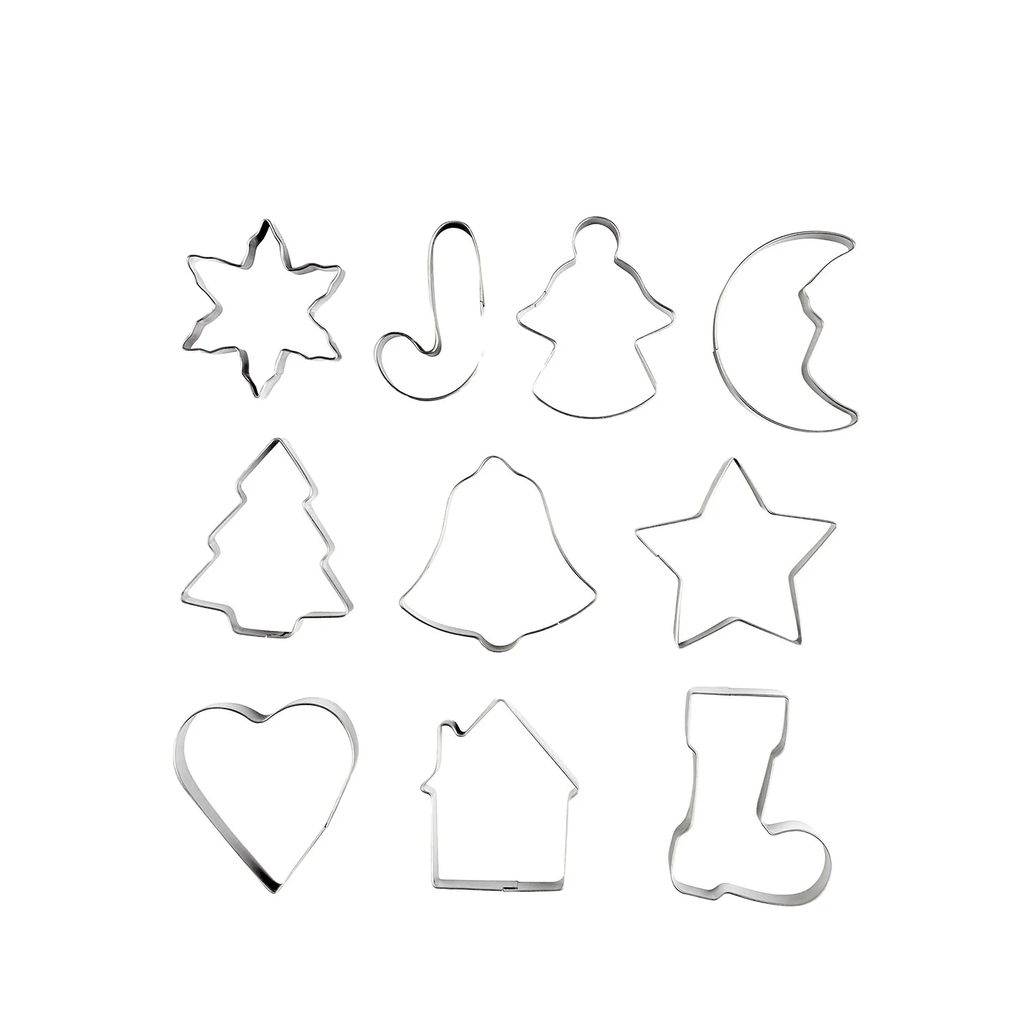 
Holiday cookies cutters set 10-PCS Christmas cookie Cutter a variety of shapes 