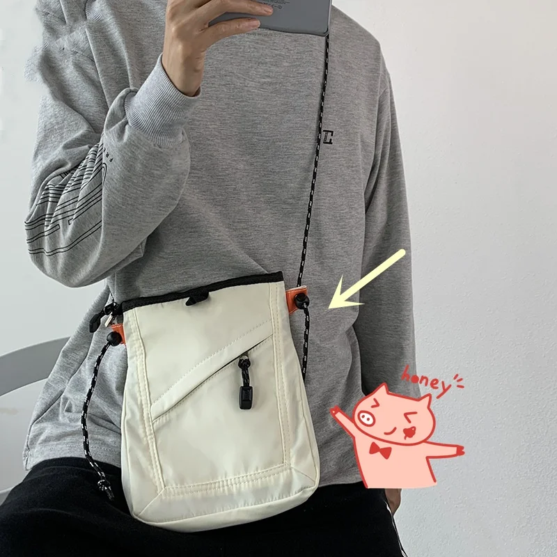 New Top quality custom logo big size adjustable waterproof small Cross body bag phone headphones keys change wallet bag student