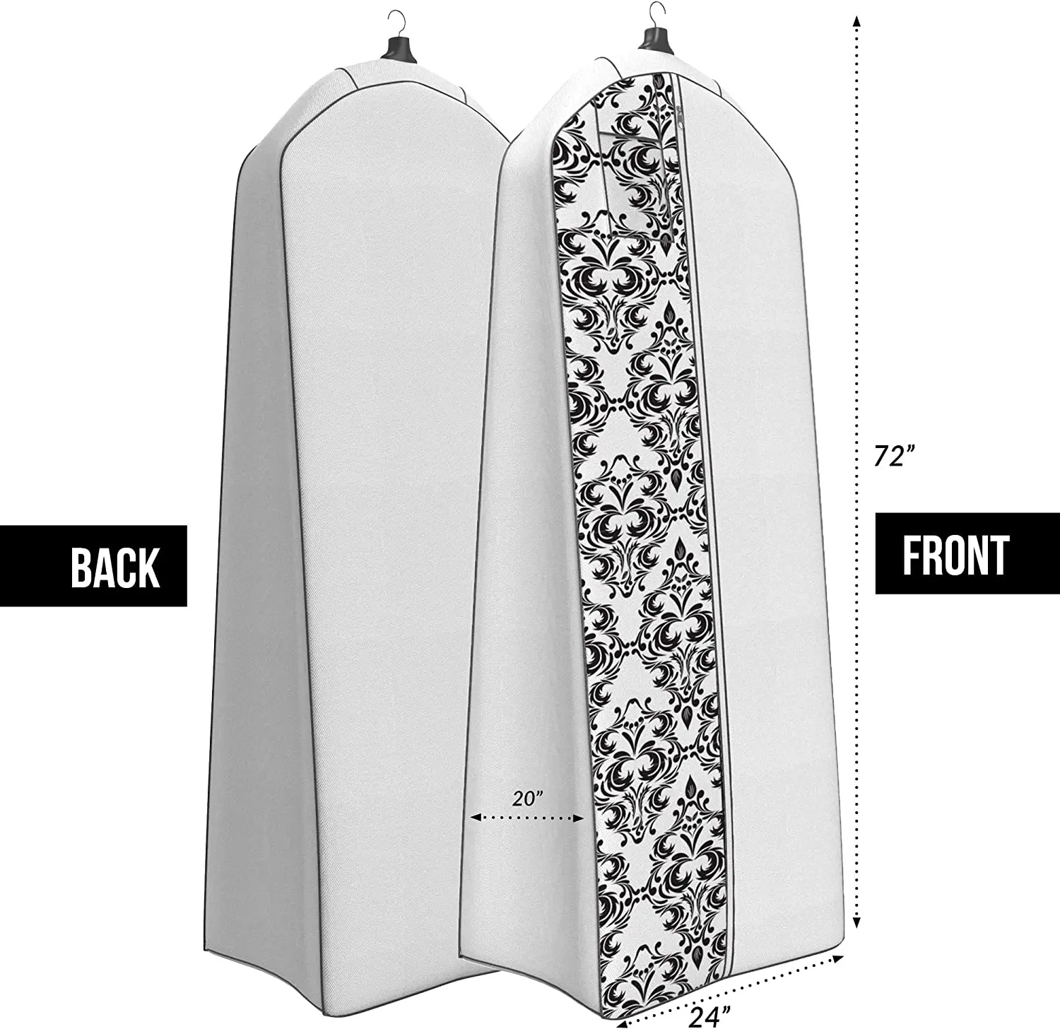 Wholesale Custom Wedding Dress Gown Dust proof Bag Non-Woven Garment Bag