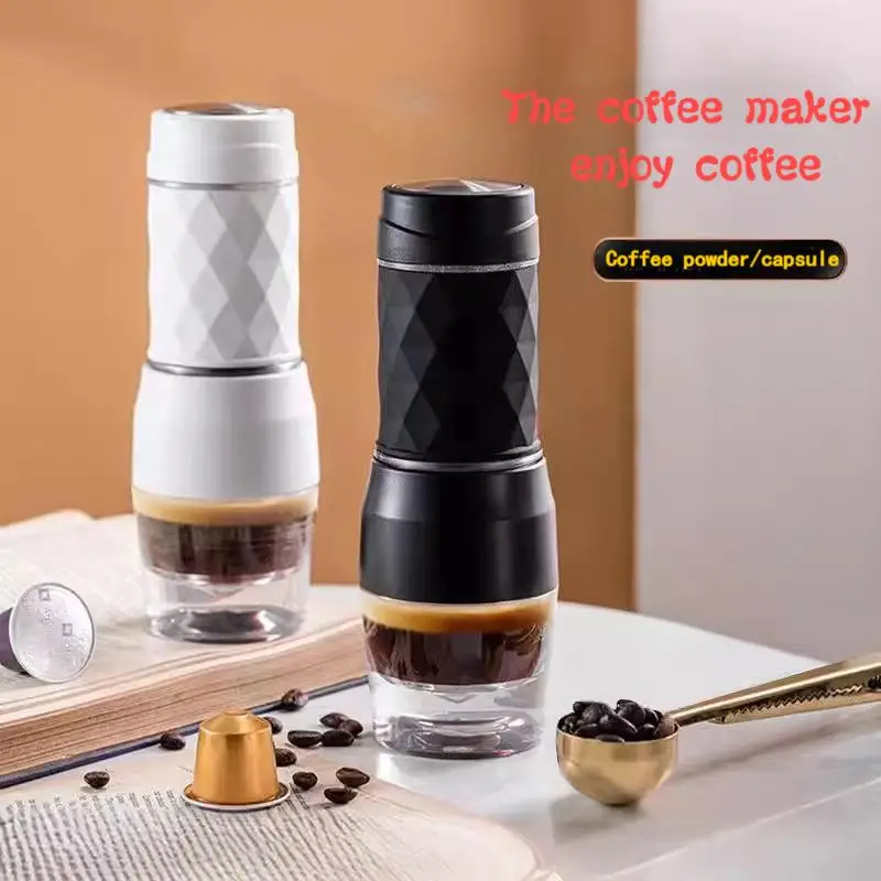 Hand-pressed Espresso Machine Portable Coffee for Car & Home Hot/Cold Water Manual Maker Machines