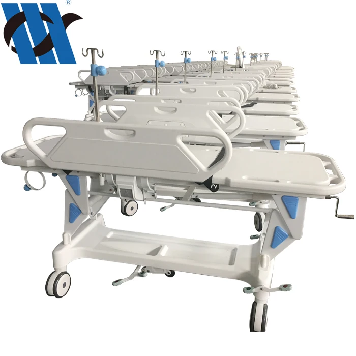 BDEC02(III) Hospital Medical Patient Transport Trolley Transfer Emergency Stretcher Trolley Emergency Rescue Bed