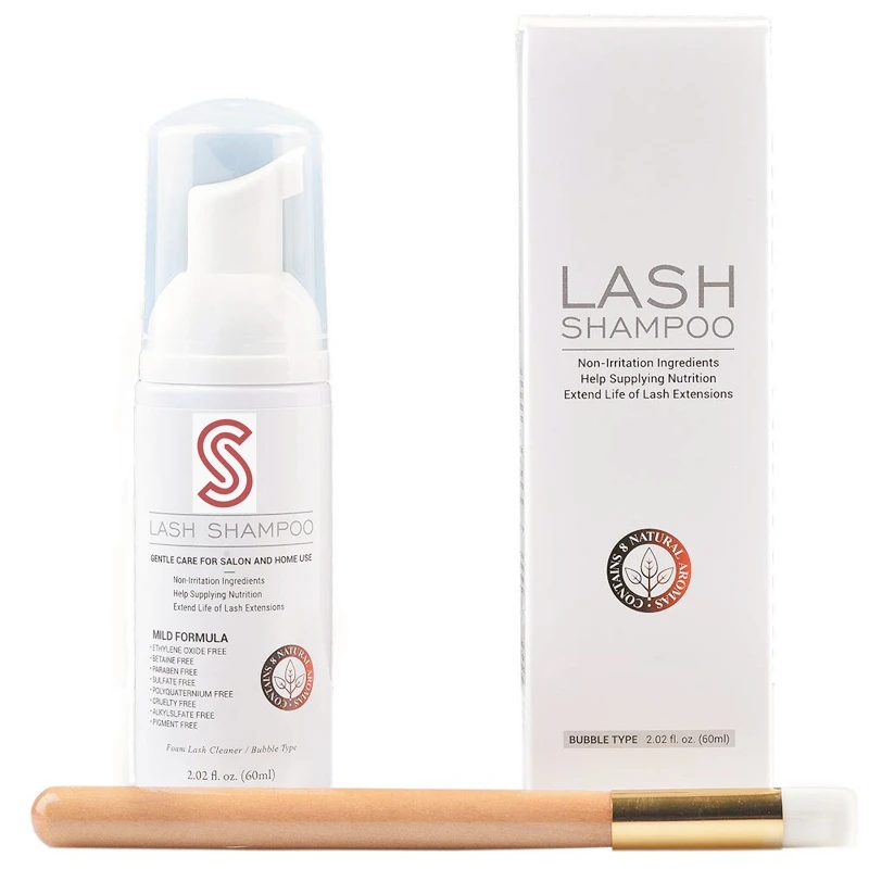 No Irritation Or Burning Lash Foaming Cleanser Custom Lash Shampoo Gel Eyelash Extention Foam Cleanser