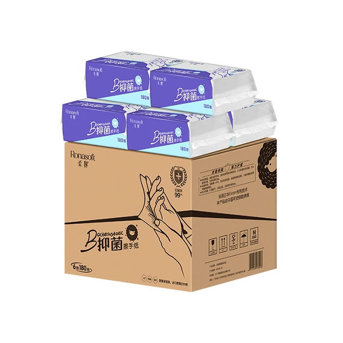 Virgin Wood Pulp Custom Logo hand towel tissue paper bath paper for kitchen 20packs