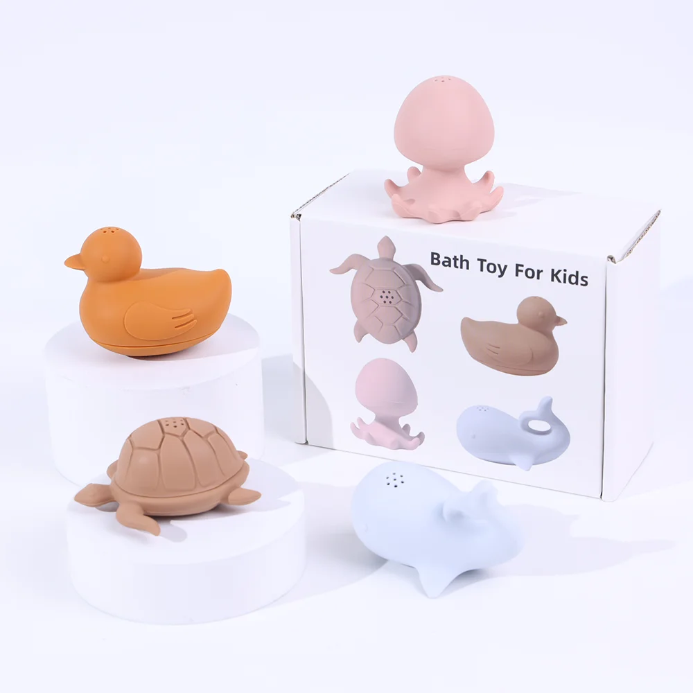 New Eco-friendly Bpa Free Hot Sale Whales Spray Baby Bath Toys Kids Cartoon Bathroom Toy Animal Children Bathtub Water Play Toys
