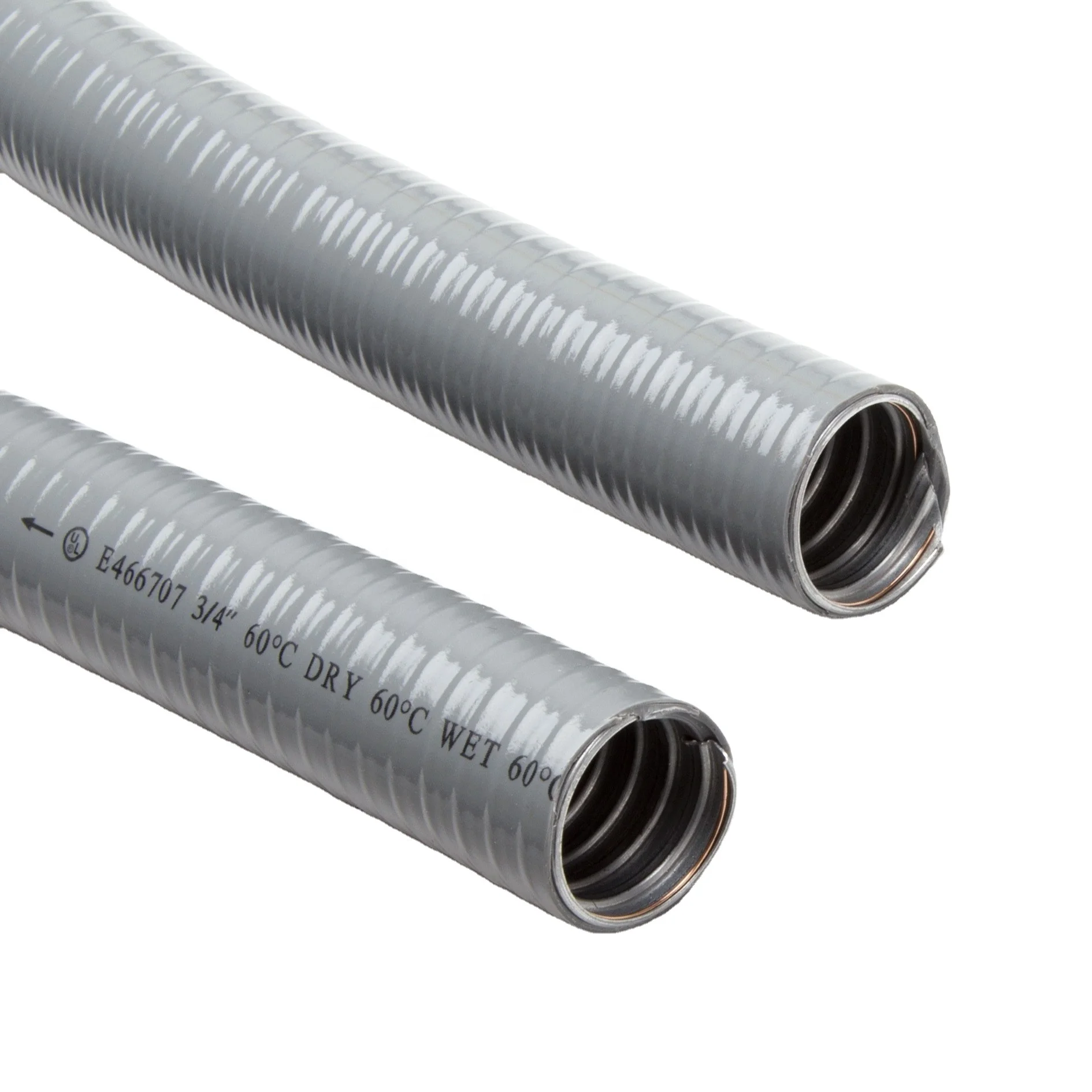polyamide liquid tight gi flexible conduit pipe  of metal corrugated electrical squeeze connector stainless 304 conduits 1 3/4