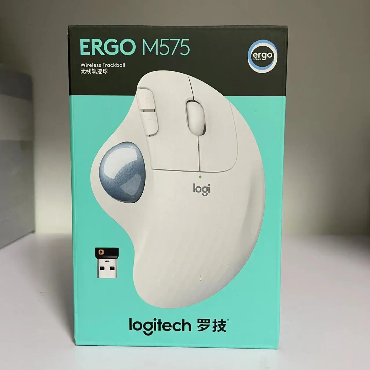 Беспроводная мышь Logitech ERGO M575 с трекболом легкое управление большим пальцем точность и плавное отслеживание Эргономичный