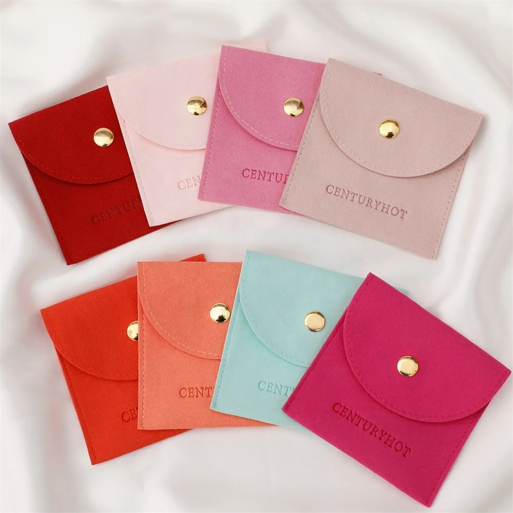 Custom Microfiber Jewelry Pouch Bag With Logo  Jewelry Pouches  Velvet  Bracelet Earring Pouch With Logo customized