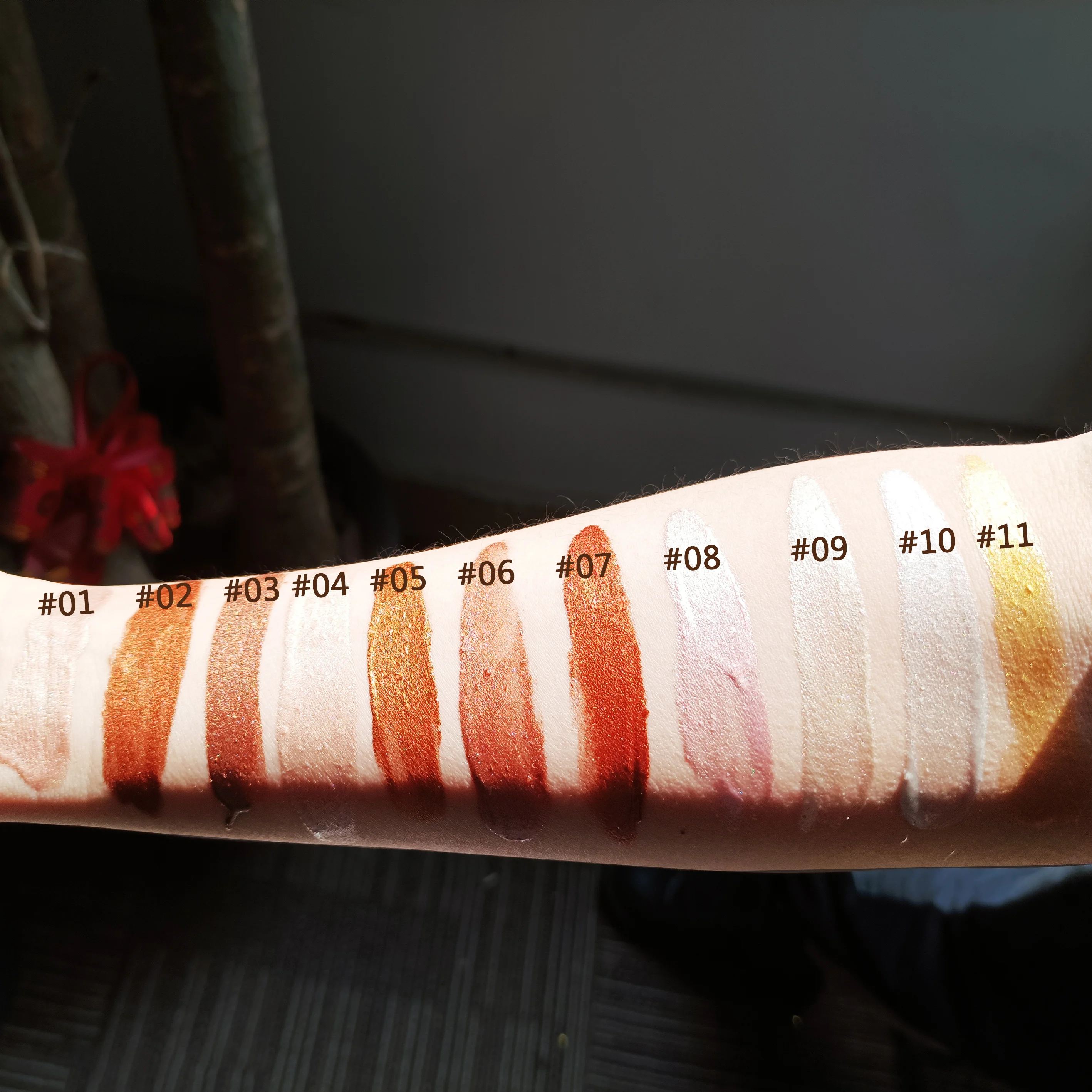 Recently stocked makeup OEM no label 11 colors highlighter and body glow