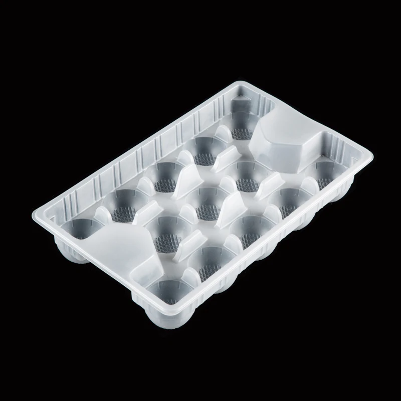 Food Freezer Tray with Dividers for Mochi Ice Cream Rice Ball Soup Dumpling Snacks Food Plastic Packaging Container