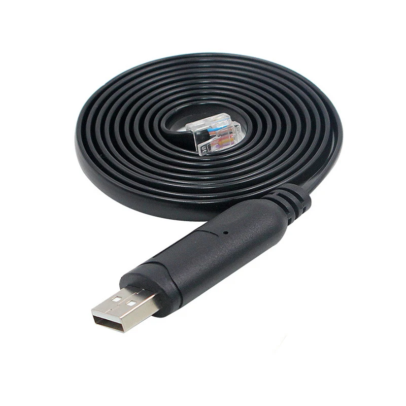 USB AM TO RJ12 6P6C 6 Core Flat Serial Null-Modem Cable
