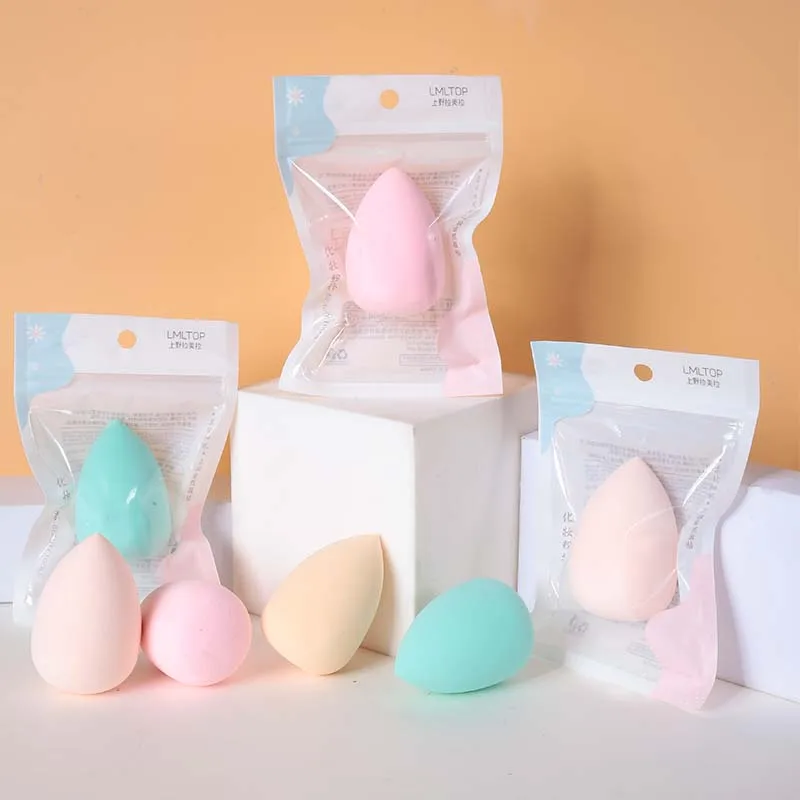 Customized logo Beauty Makeup Blender Foundation Powder Puff Polyurethane Washable Premium Latex Free Extra Soft Makeup Sponge