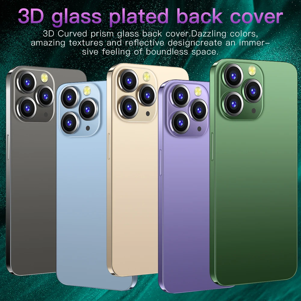 4g разблокировка распознавания лица I14 Pro Max 3 + 32GB 5mp + 8mp сотовый телефон Глобальная версия смартфон разблокированный мобильный телефон