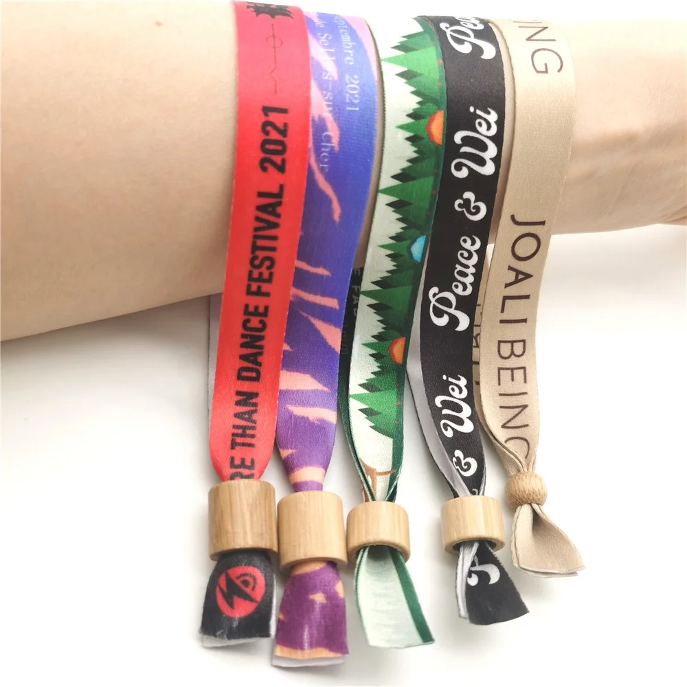 Custom Cloth Event Wristbands/Festival Wrist Bands With Sublimation Logo/Barrel lock wristbands