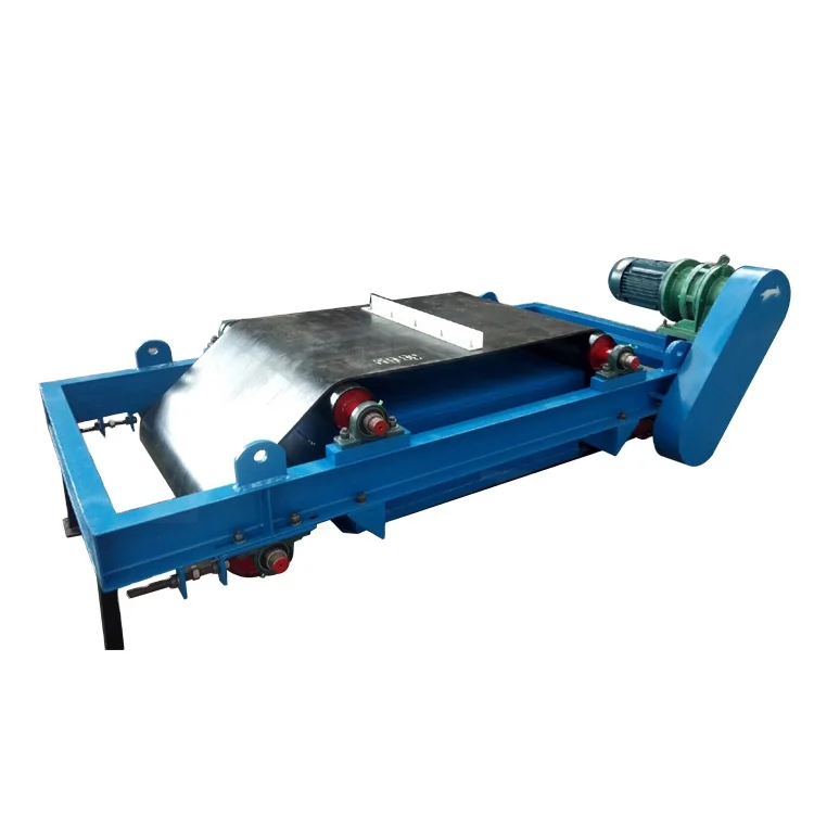 Permanent Cross Belt Type Suspended Automatic Cleaning Overband Waste Tire Metal Recycling Magnetic Separator for Conveyor Belt