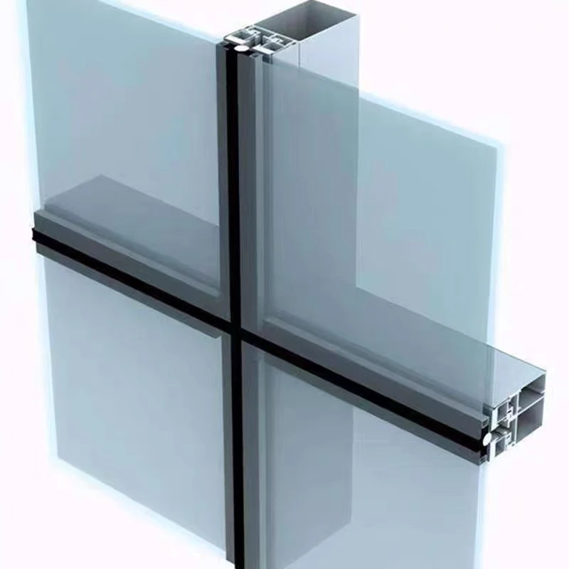 China Wholesalers Powder coated glazed curtain wall aluminum decorative wall Exterior wall Non-visible protection of privacy