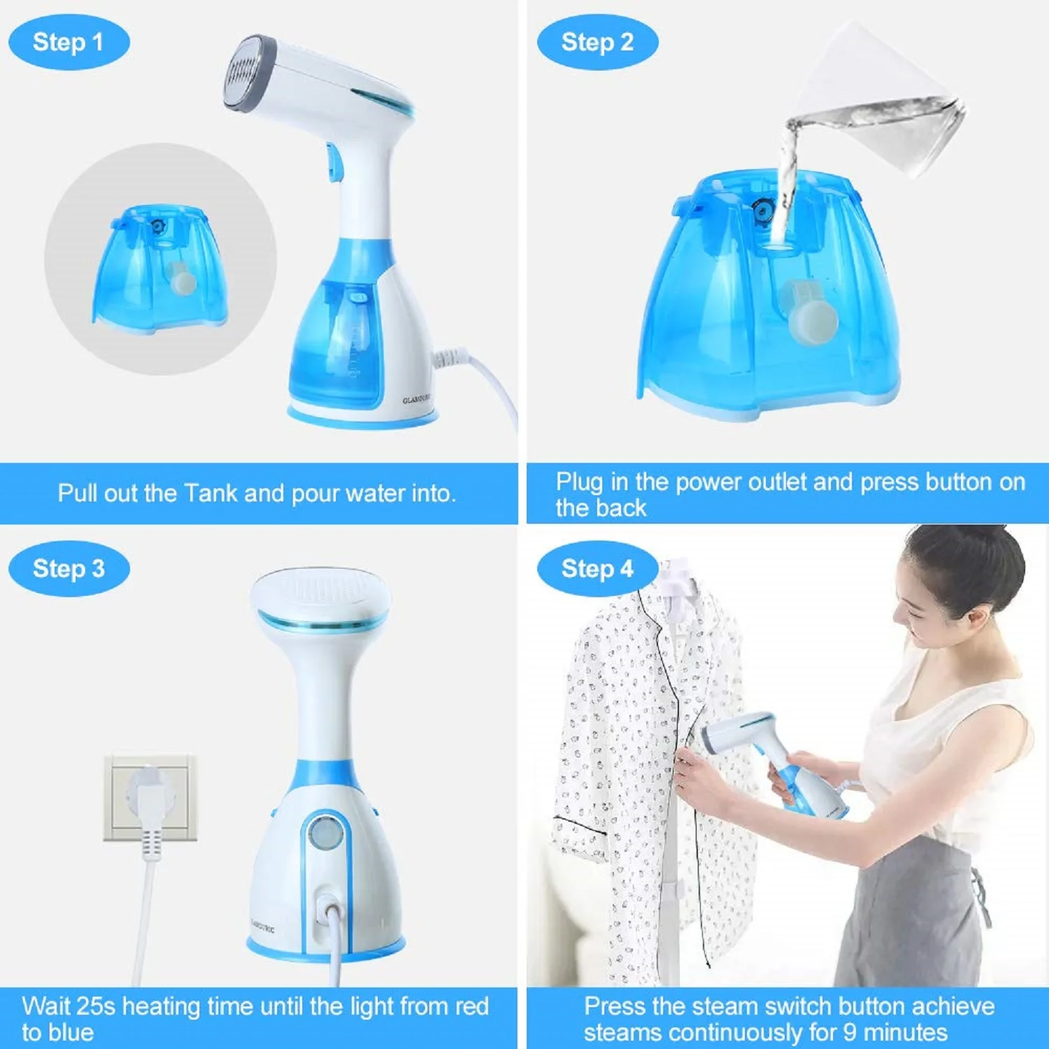 OEM небольшой портативный отпариватель для одежды, стоячий паровой утюг, щетка для отпаривания одежды